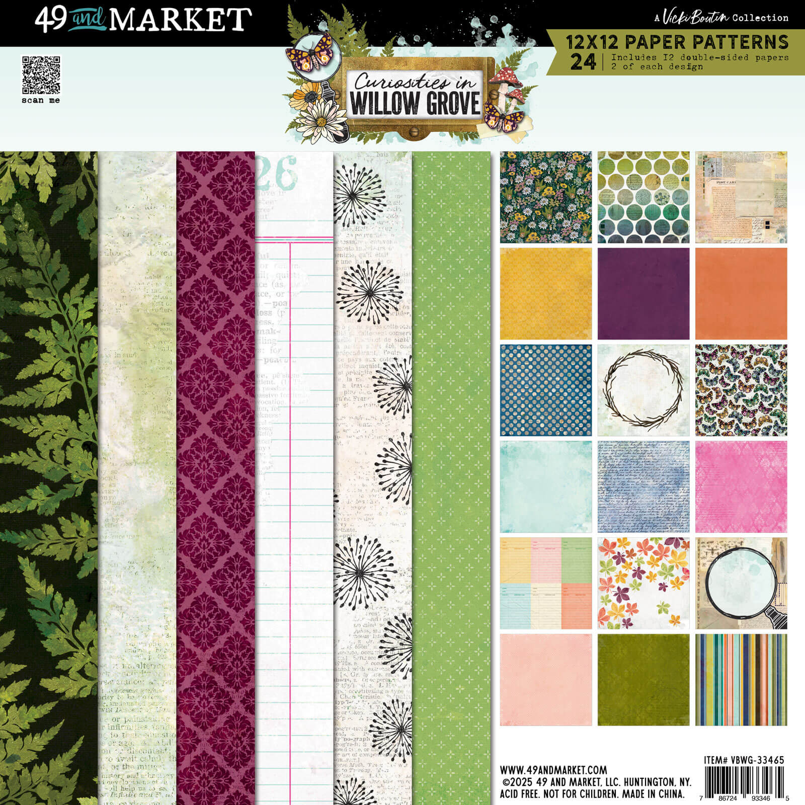 49 & Market Curiosities in Willow Grove 12x12 Patterns Collection Pack